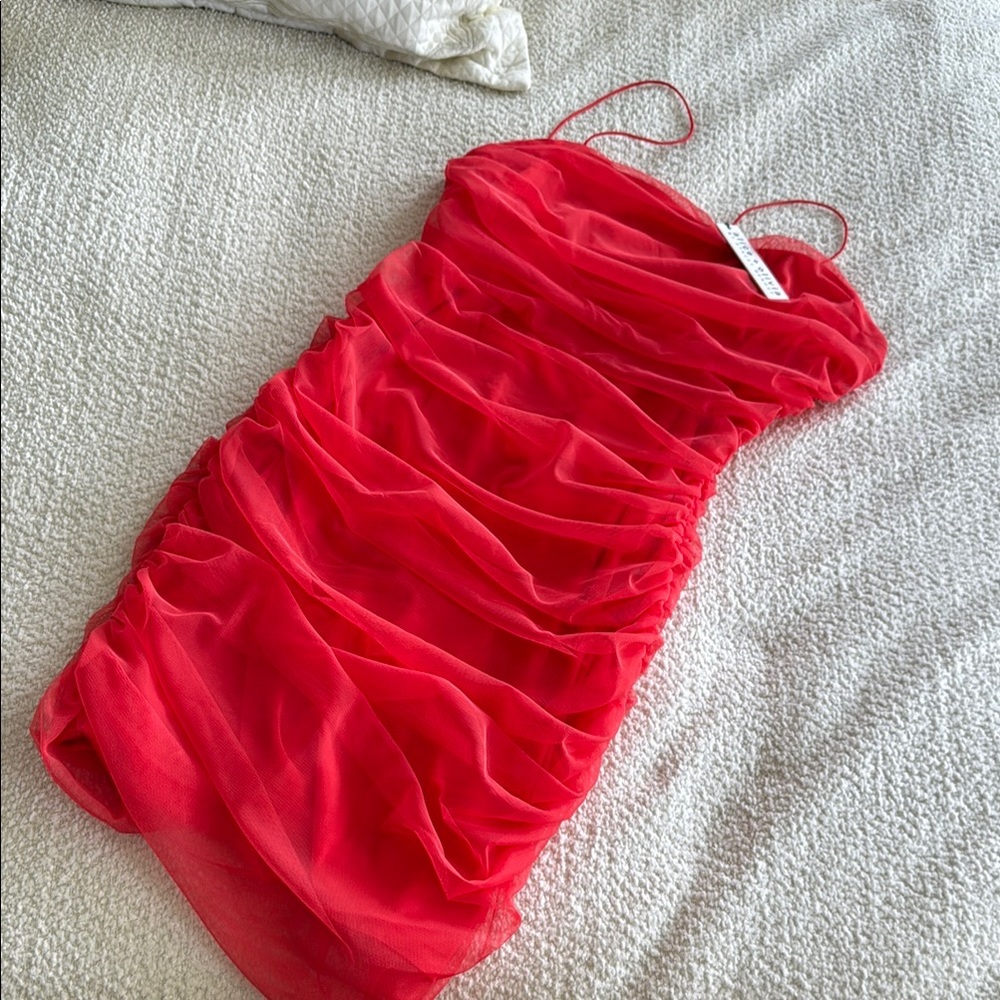 Alice + Olivia “Chili Pepper” Ruched Dress